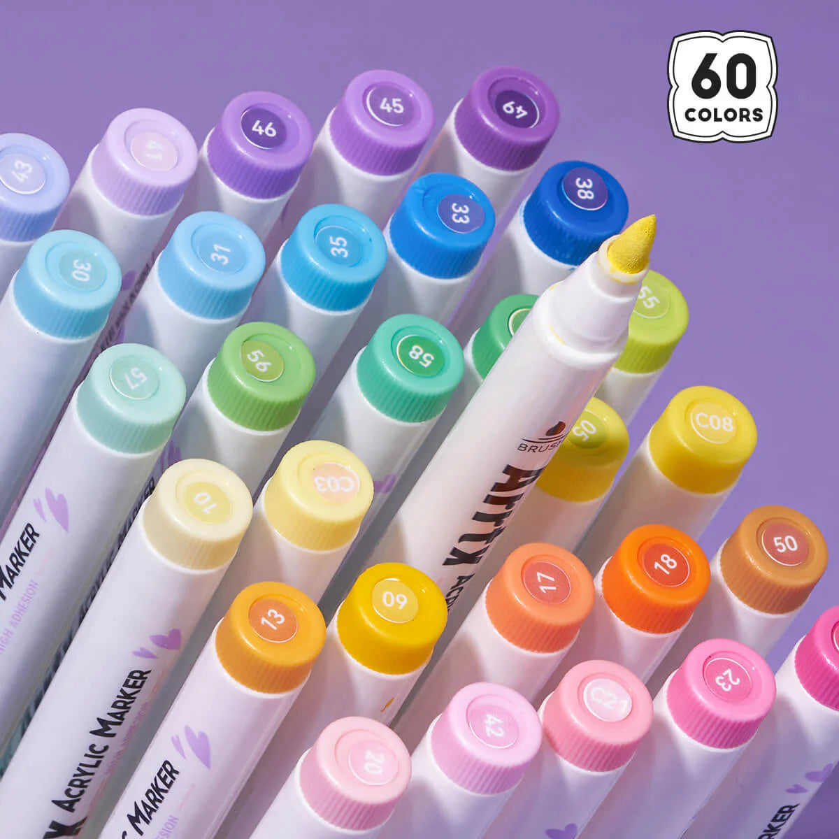 Marcadores Acrílicos Arrtx 60B | Punta Pincel | 60 colores Animé