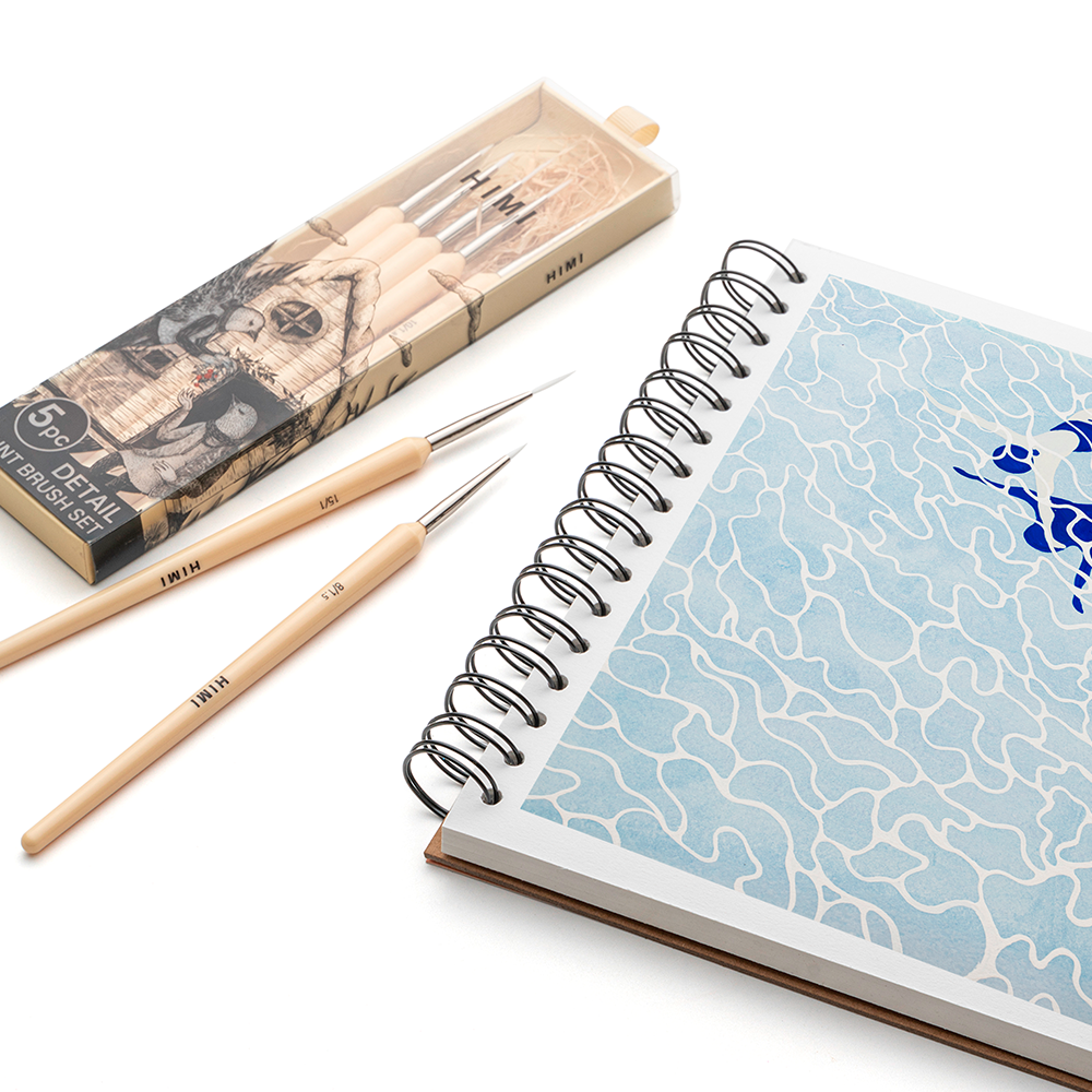 Set 5 Pinceles Para Detalles | Himi Miya Little Bird | Color Amarillo