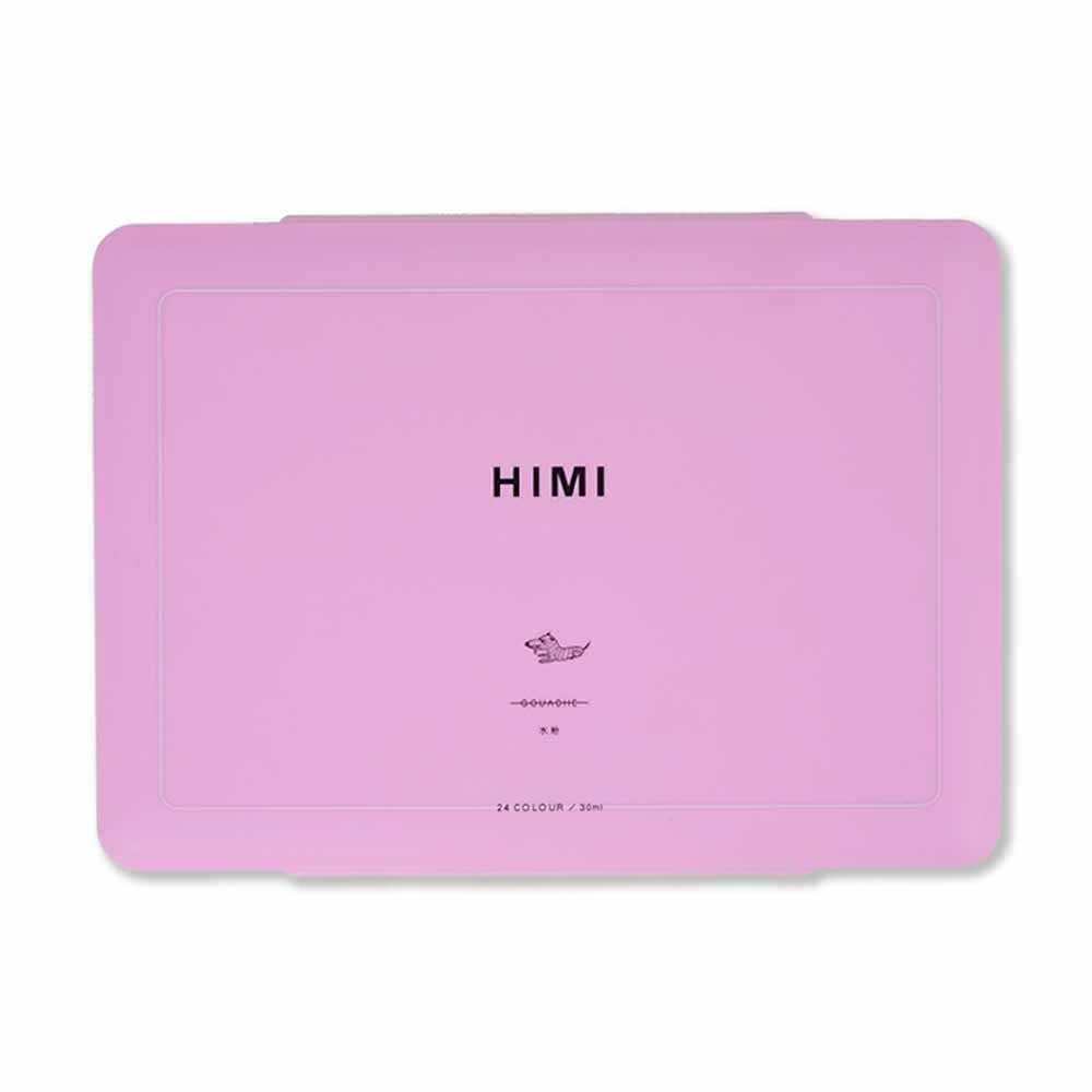Gouache Himi 24 colores | 30 ml | Estuche Rosado + Pinceles