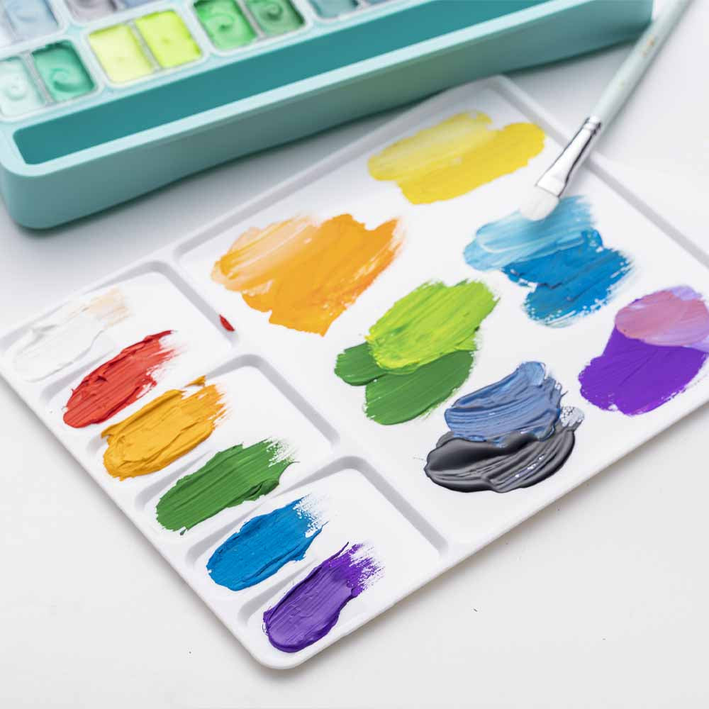 Gouache Himi 48 colores | 12 ml | Estuche Verde Agua (sin pinceles)