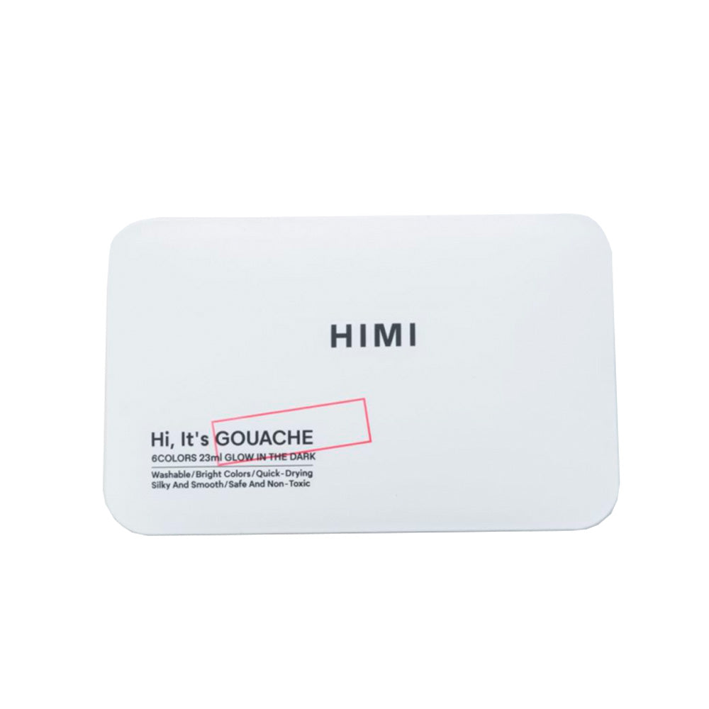 Gouache Himi 6 colores | 23 ml | Colores Brillo en la Oscuridad Mini Estuche