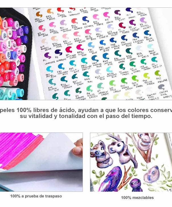 Sketchbook Ohuhu Para Marcadores de Alcohol | 21 x 21 CM, 78 hojas | 200 g/m2