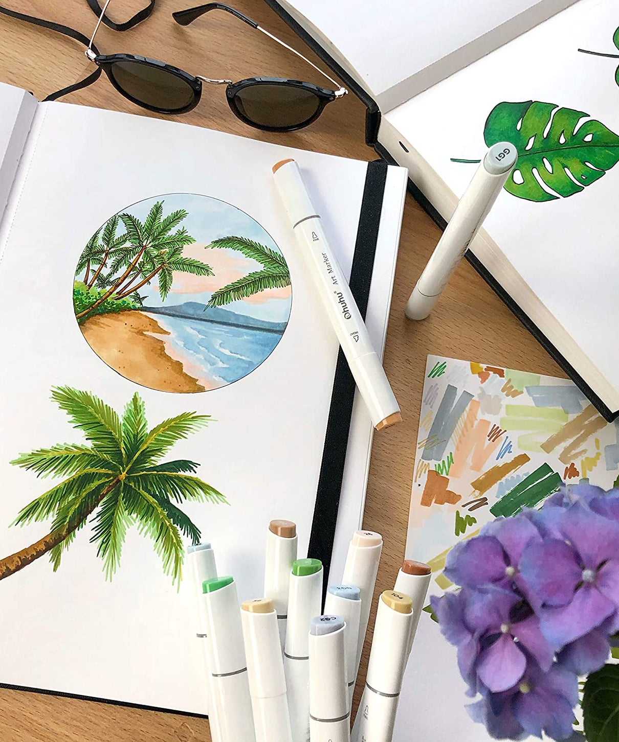 Sketchbook Ohuhu Para Marcadores de Alcohol | 21 x 21 CM, 78 hojas | 200 g/m2