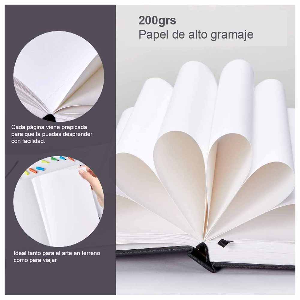 Sketchbook Ohuhu Para Marcadores de Alcohol | 21 x 21 CM, 78 hojas | 200 g/m2