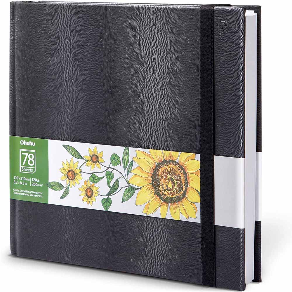 Sketchbook Ohuhu Para Marcadores de Alcohol | 21 x 21 CM, 78 hojas | 200 g/m2