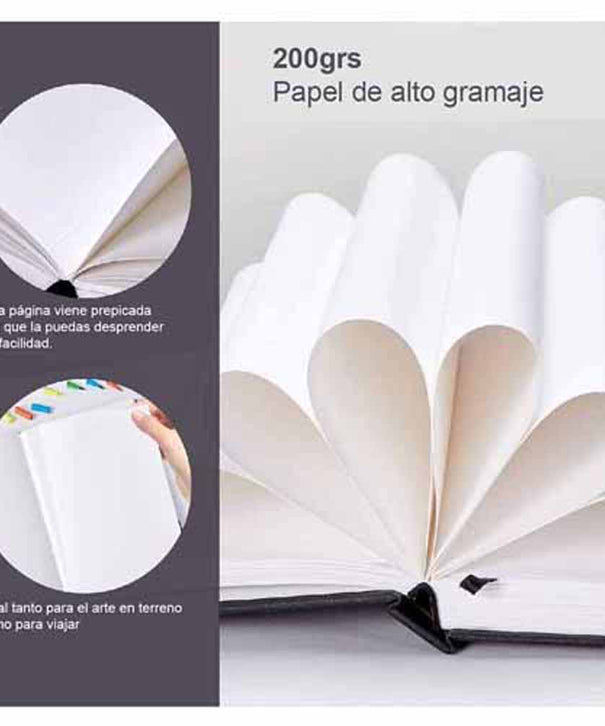 Sketchbook Ohuhu Para Marcadores de Alcohol | 21 x 29 CM, 78 hojas | 200 g/m2