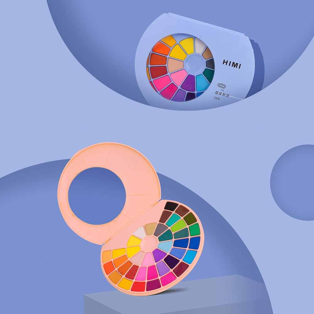 Set Acuarela Himi 24 colores + pincel (azul)