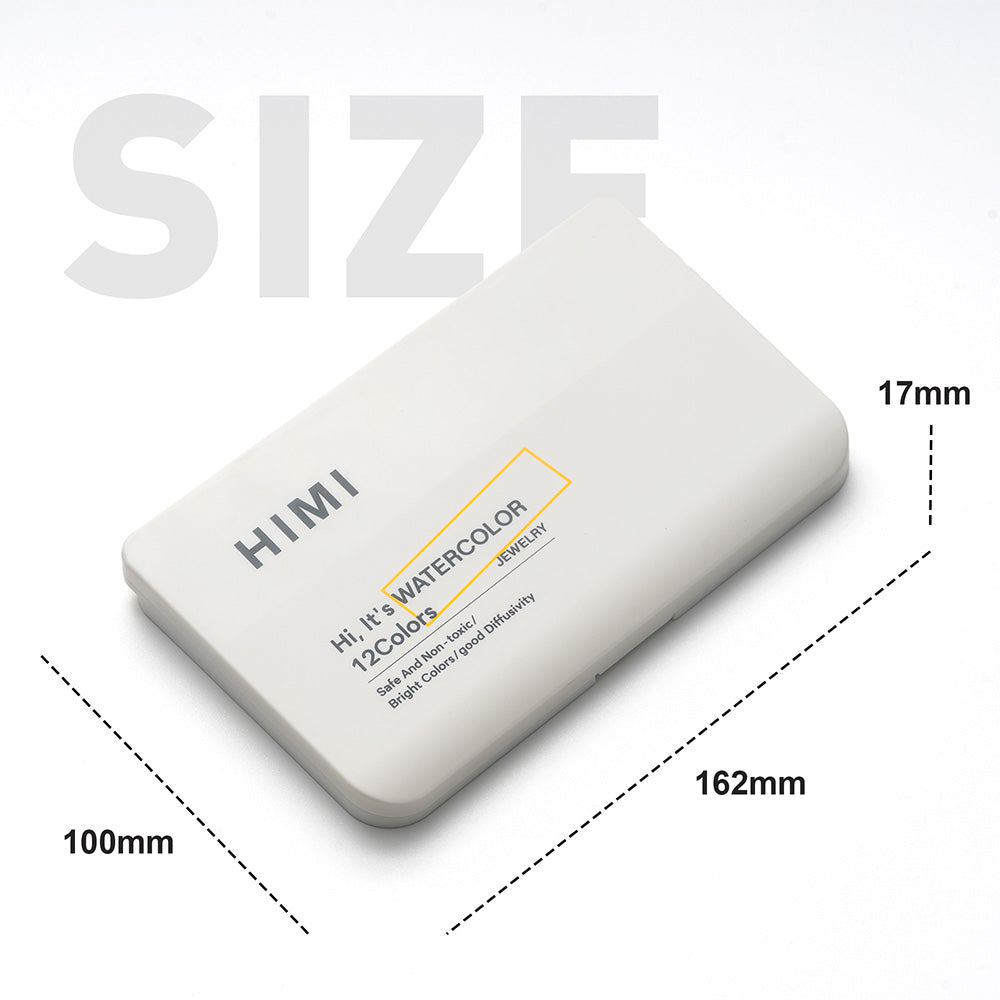 Set Acuarela Metalizada Himi 12 colores + pincel | Pearl/Perlado