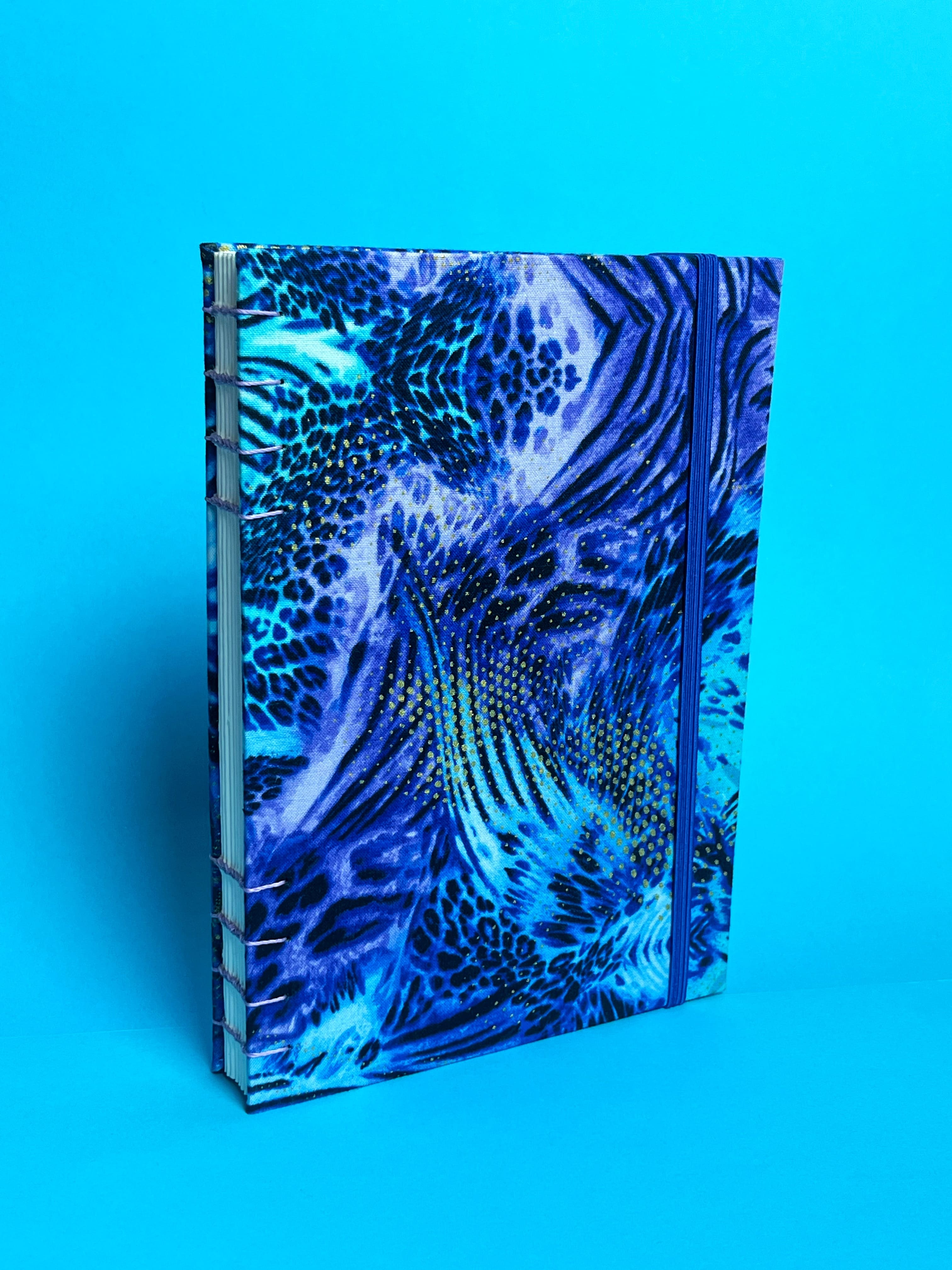 Sketchbook Acuarela Tamaño A5 Vertical | Animal Print Azul Lila