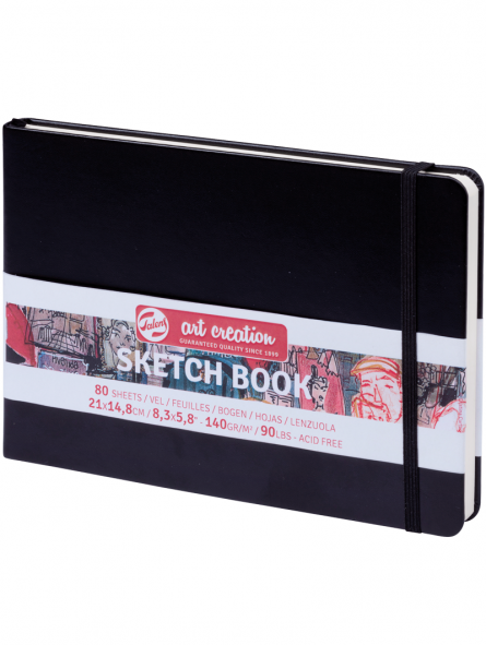 Sketchbook Art Creation Negro | 140gr, 80 hojas | 21x14,8 cm