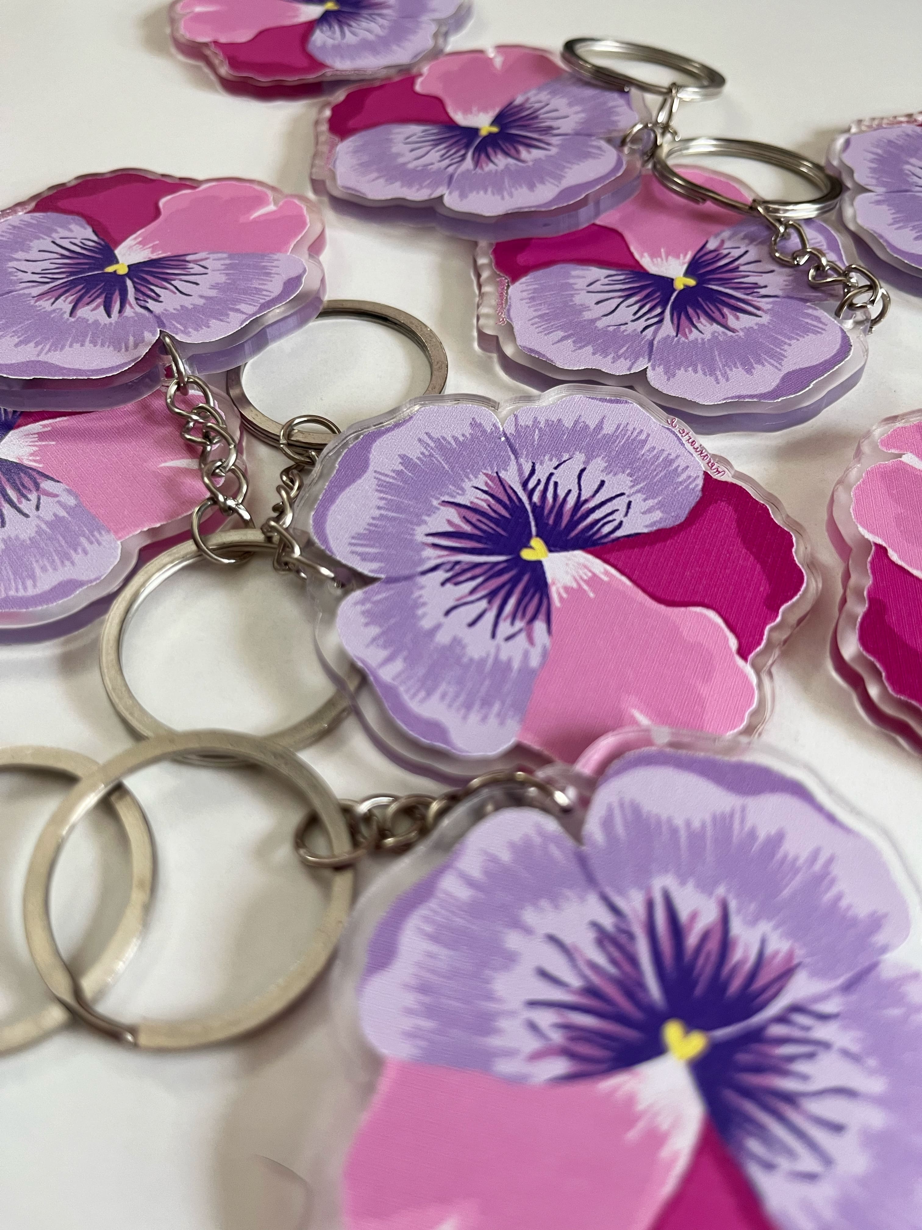 Llavero Flor Pensamiento