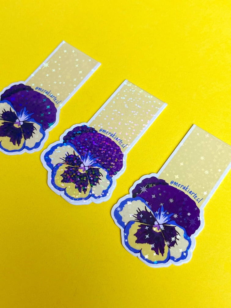 Marcapáginas Imantado | Flor Pensamiento Morado