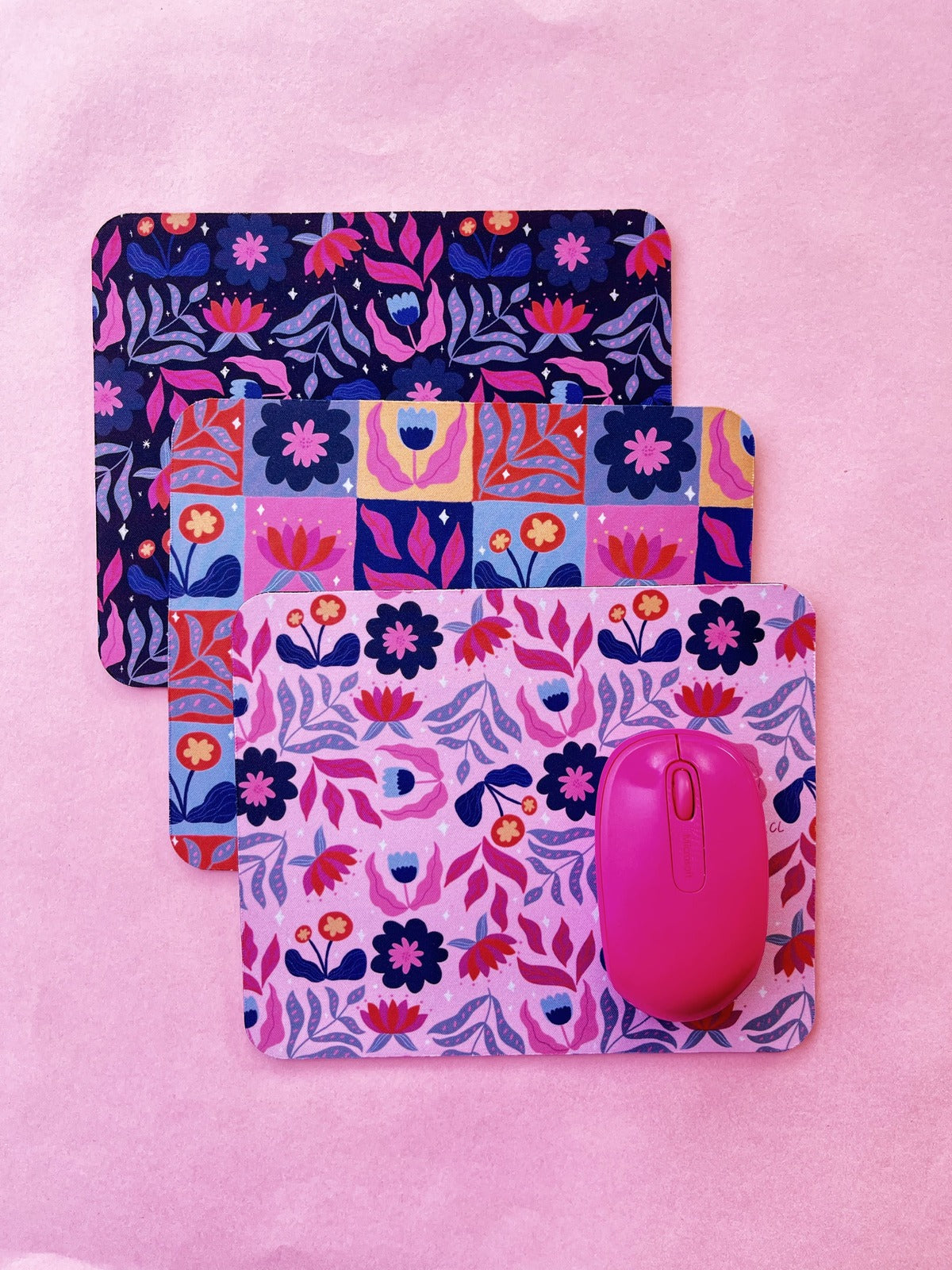 Mousepad | Más Florcitas Porfi | Rosa