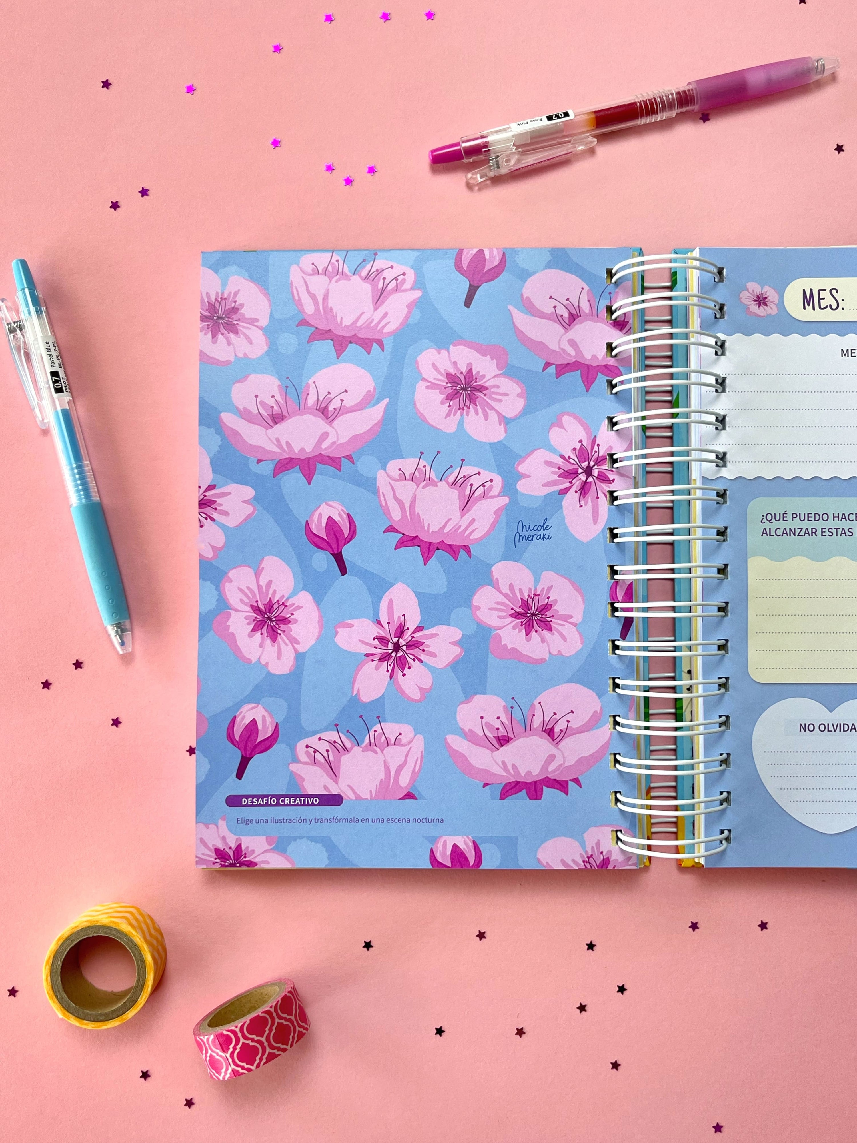 "Actitud Felina" 🐈 - Planner Meraki Sin Fechas