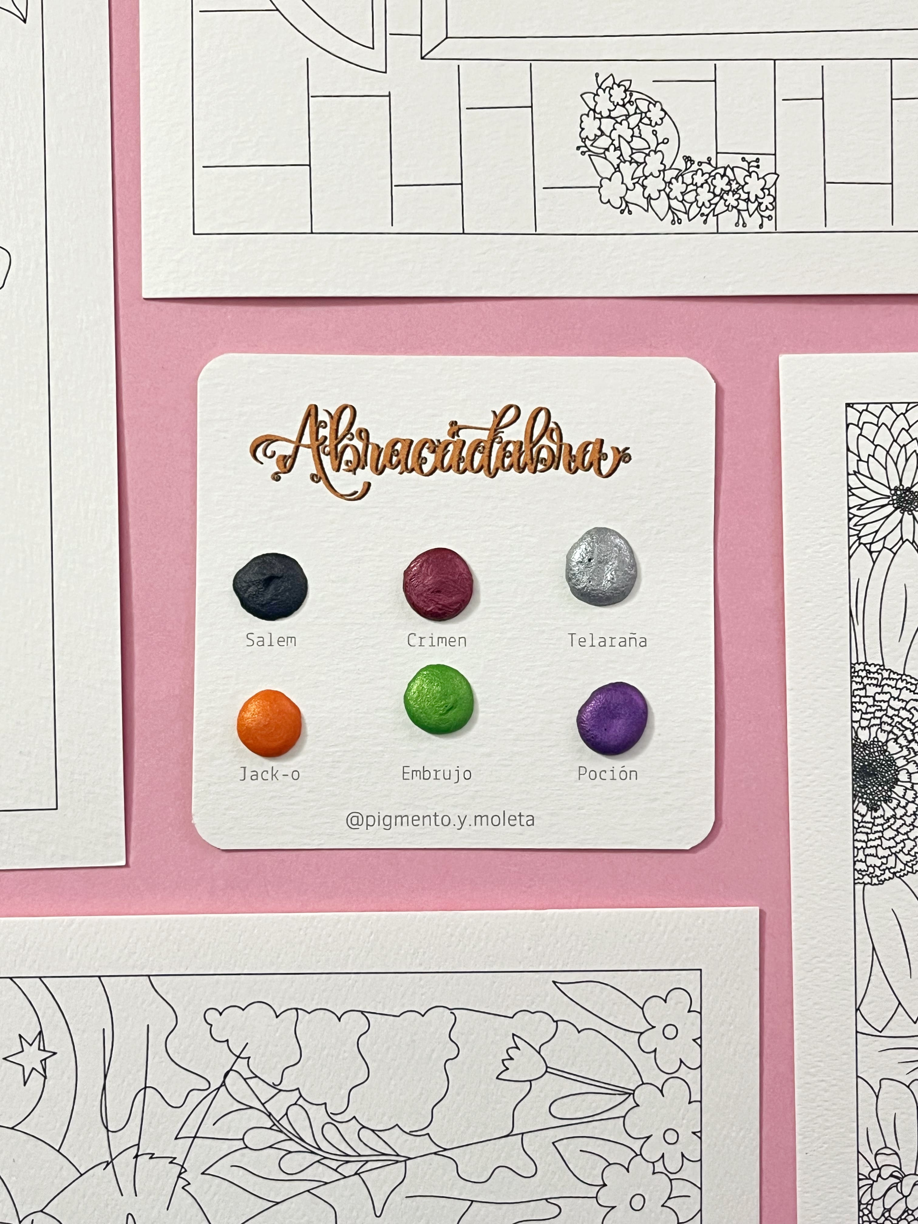 Set Acuarela Surtido | 4 ilustraciones + Puntiset 6 colores