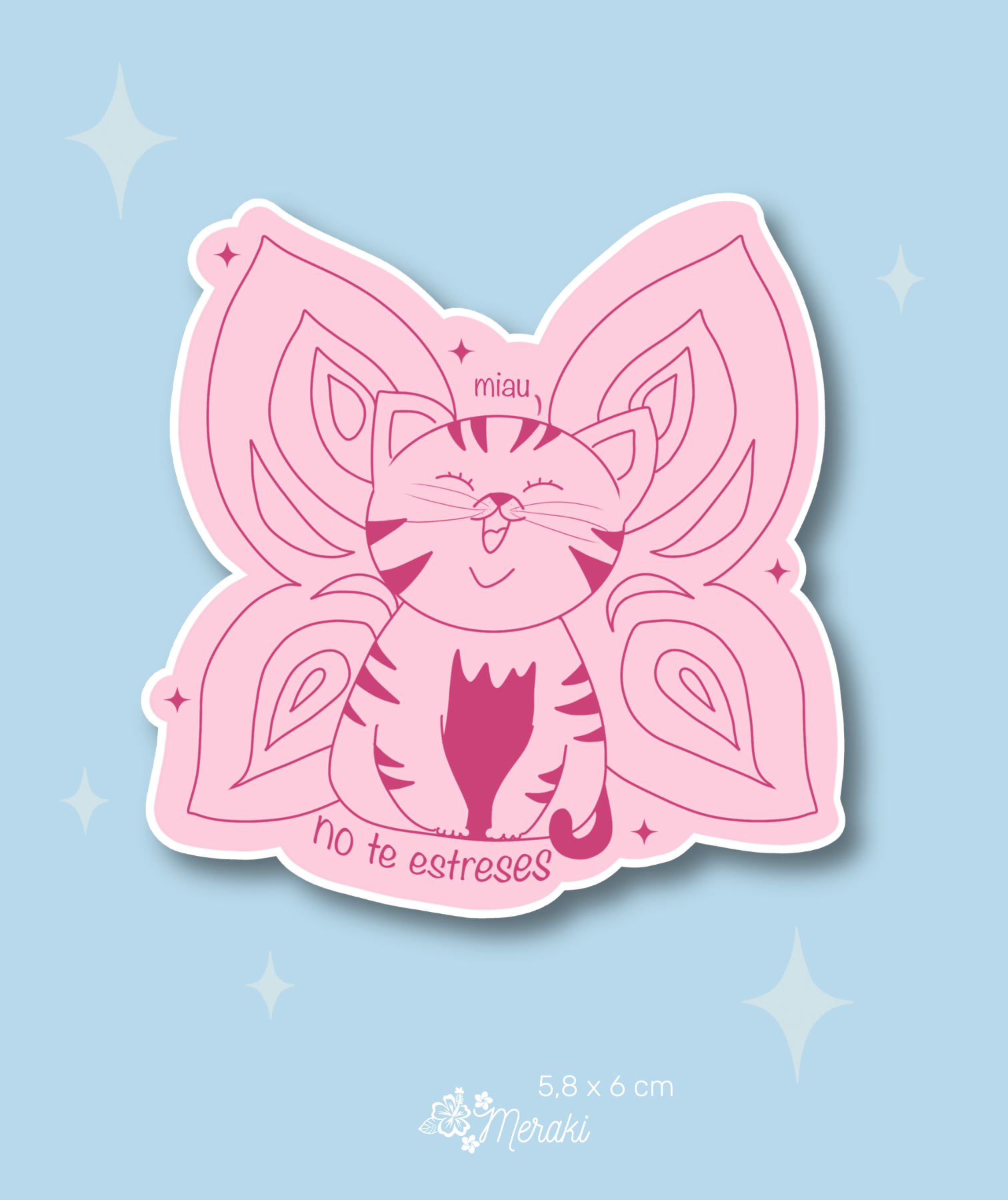 Sticker de Vinilo | Miau, no te estreses