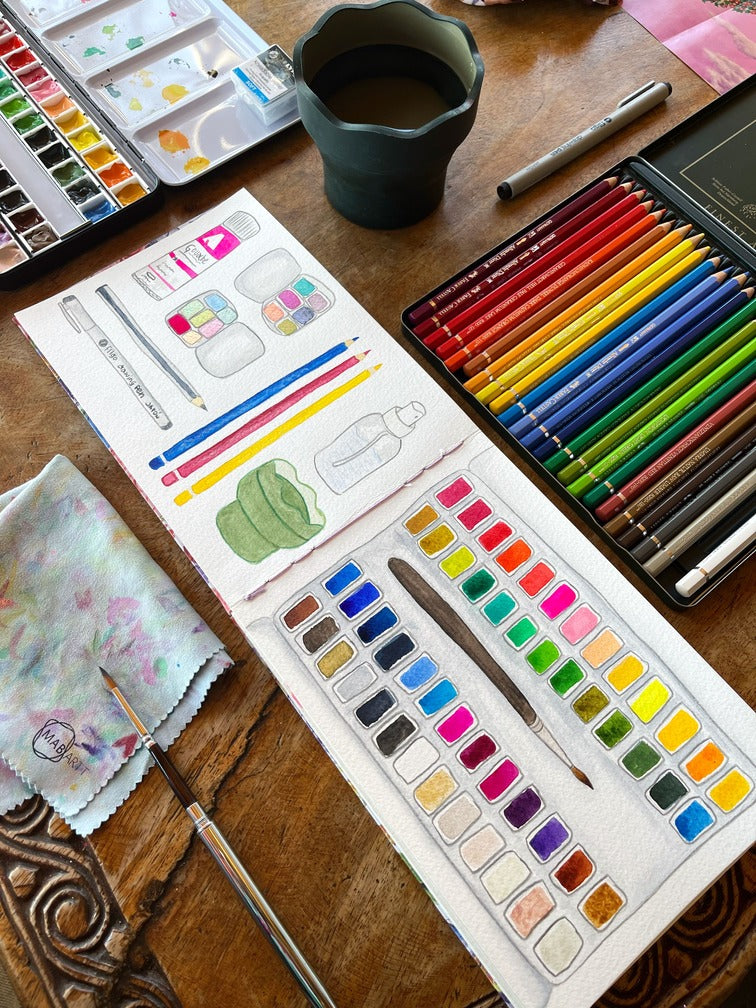 Sketchbooks Para Técnicas Húmedas Y Mix Media De Meraki Y Ohuhu