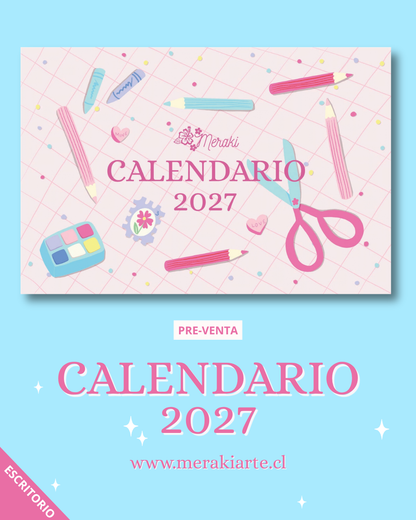 [PREVENTA] Calendario de Escritorio Ilustrado Meraki 2027 🌸