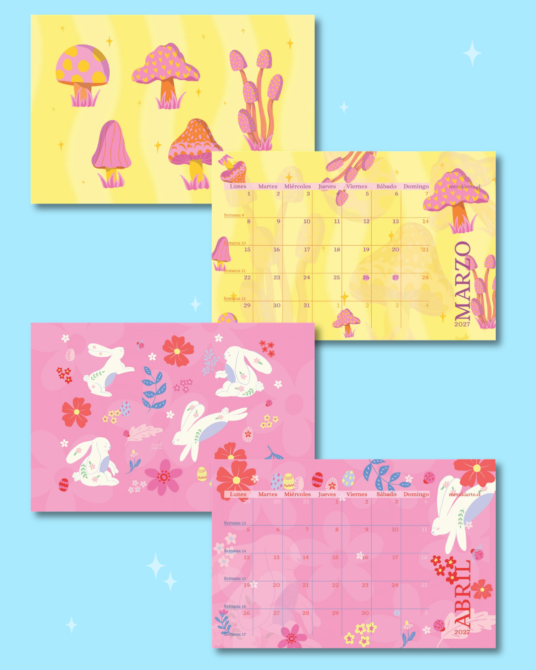 [PREVENTA] Calendario de Escritorio Ilustrado Meraki 2027 🌸