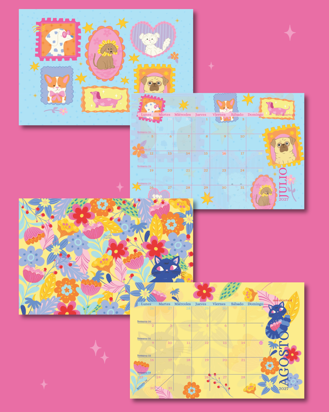 [PREVENTA] Calendario de Escritorio Ilustrado Meraki 2027 🌸