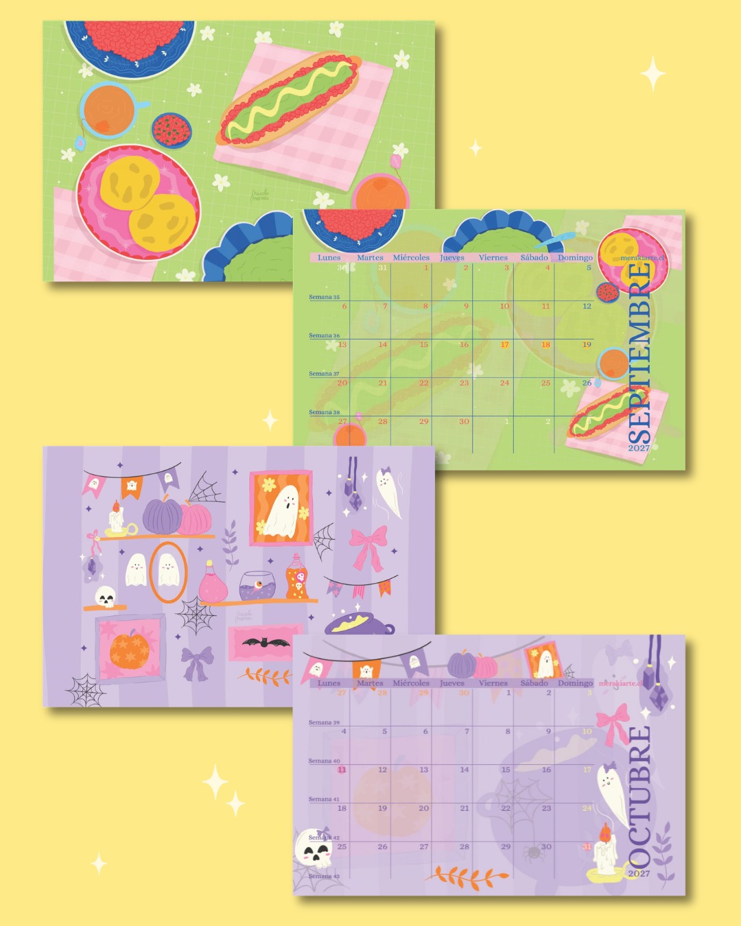 [PREVENTA] Calendario de Escritorio Ilustrado Meraki 2027 🌸