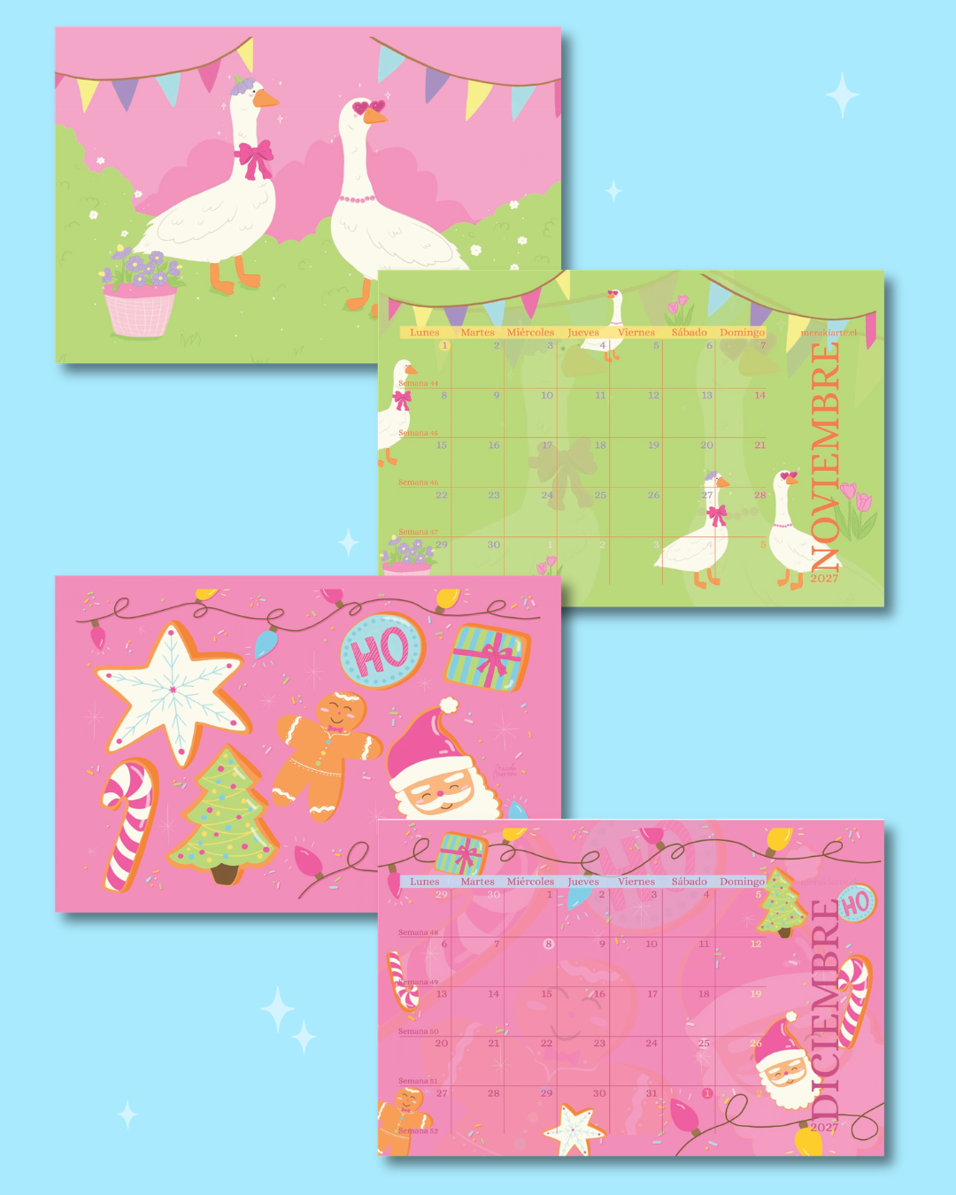 [PREVENTA] Calendario de Escritorio Ilustrado Meraki 2027 🌸