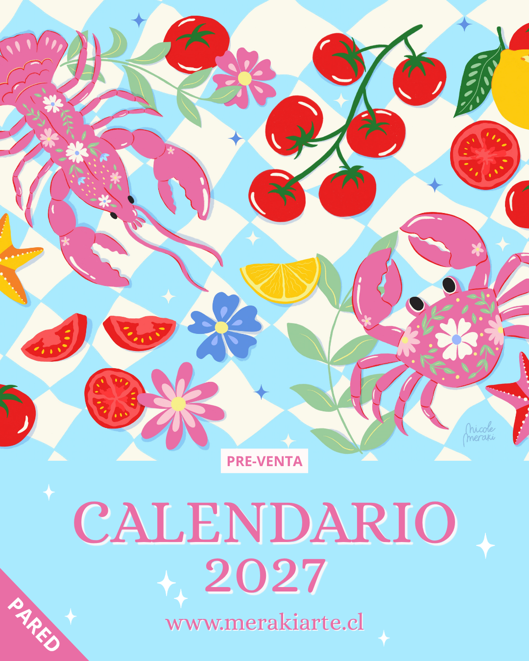 [PREVENTA] Calendario de Pared Ilustrado Meraki 2027 🌸