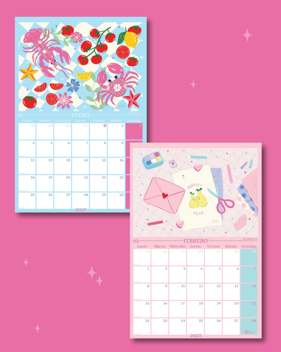 [PREVENTA] Calendario de Pared Ilustrado Meraki 2027 🌸