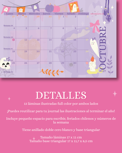 [PREVENTA] Calendario de Escritorio Ilustrado Meraki 2027 🌸