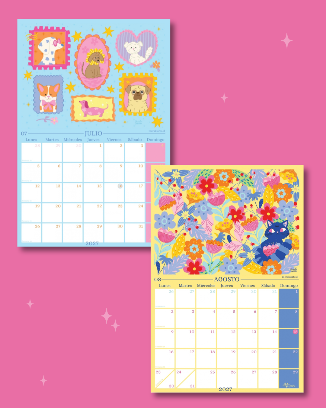 [PREVENTA] Calendario de Pared Ilustrado Meraki 2027 🌸