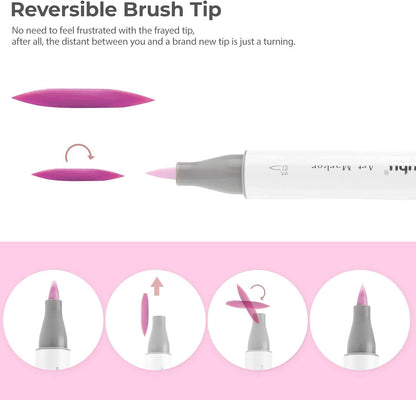 Pack Libro Aflorarte + 48 Marcadores de alcohol Ohuhu Tonos Pasteles (Honolulu B)