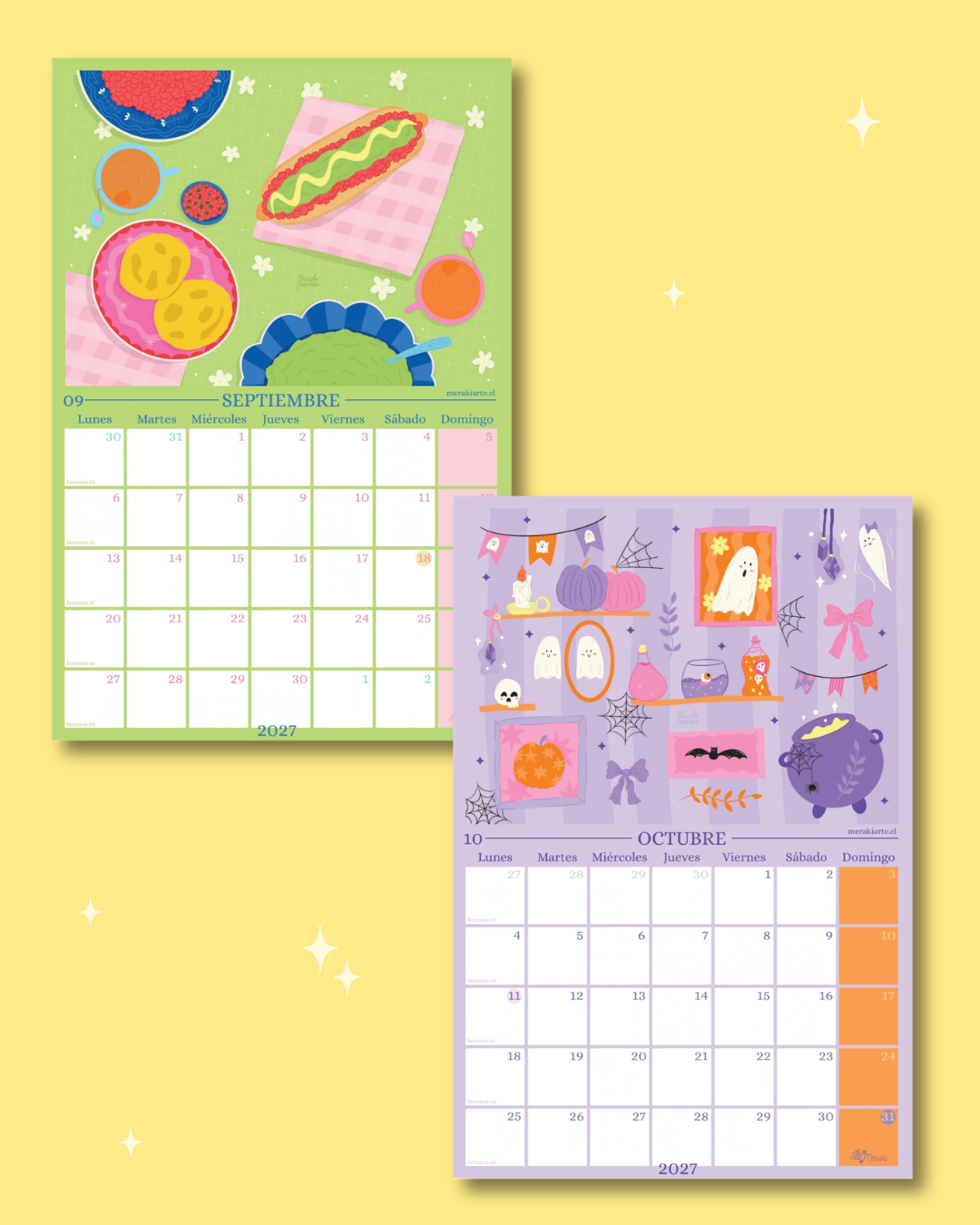 [PREVENTA] Calendario de Pared Ilustrado Meraki 2027 🌸