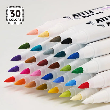 Marcadores Acrílicos Arrtx 30D | Punta Pincel | 30 colores vibrantes