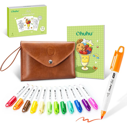 Nalu Kit de Viaje | 12 Mini Marcadores de Alcohol Ohuhu