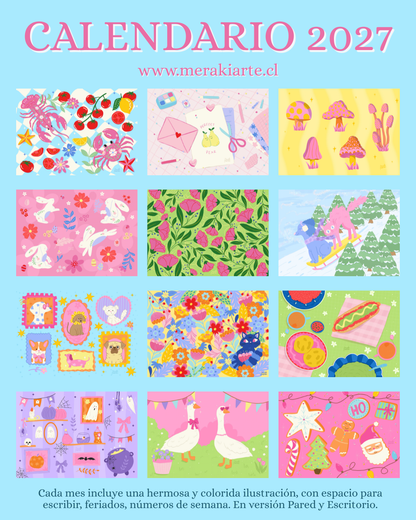 [PREVENTA] Pack Calendarios 2027 🌻 Pared + Escritorio