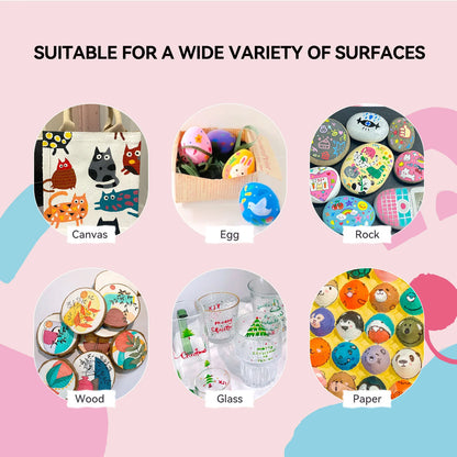 Marcadores Acrílicos Arrtx 64 colores | Doble Punta | Punta Pincel y Fina