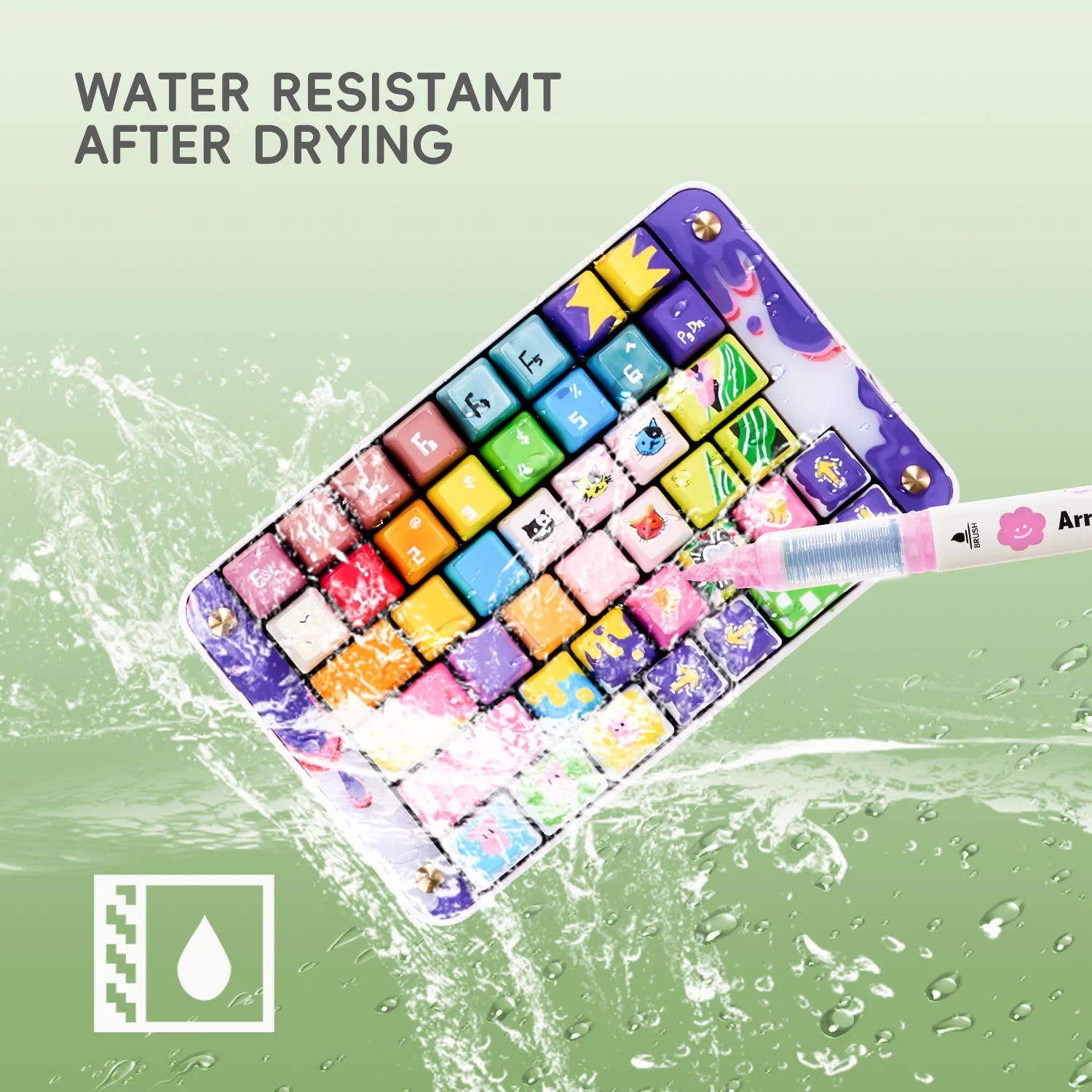 Marcadores Acrílicos Arrtx 36 colores | Punta Pincel | Tinta líquida