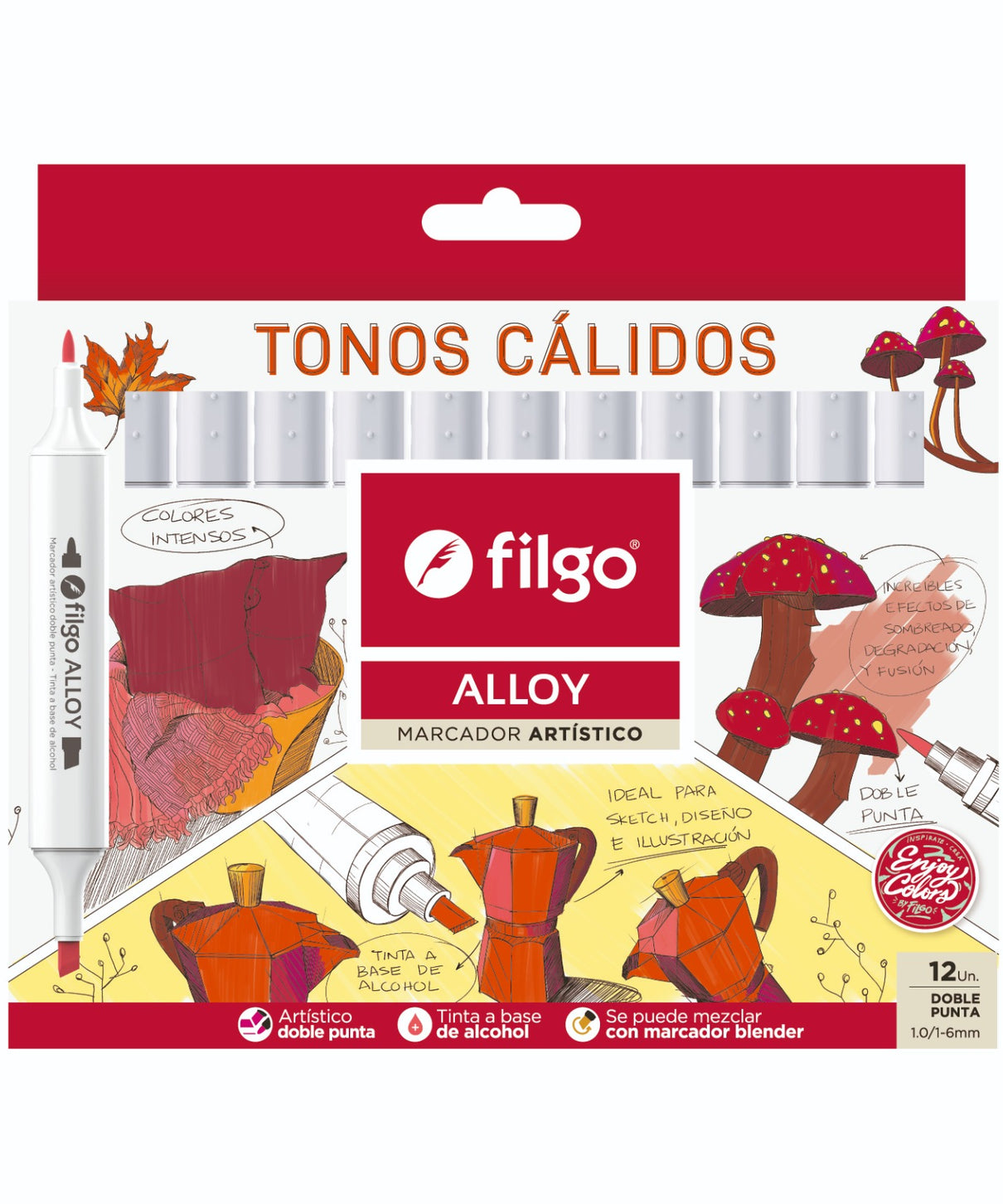 Marcadores Artísticos Filgo Alloy | Tonos Cálidos