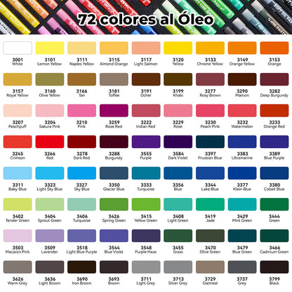 Pasteles al Óleo Soft Arrtx | 72 colores