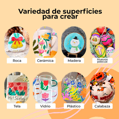 Marcadores Acrílicos Arrtx 36D | Punta Pincel | 36 colores