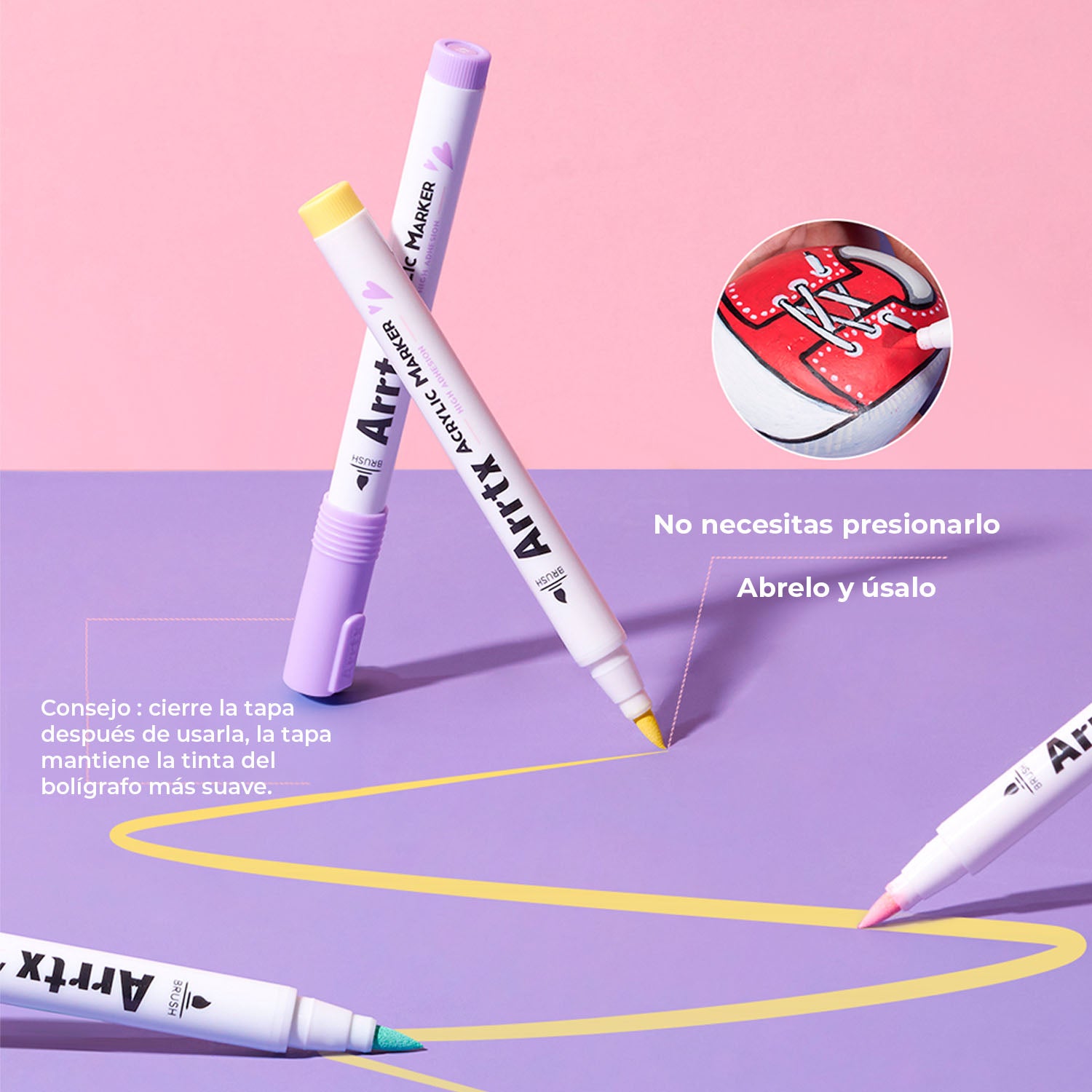 Marcadores Acrílicos Arrtx 60B | Punta Pincel | 60 colores Animé