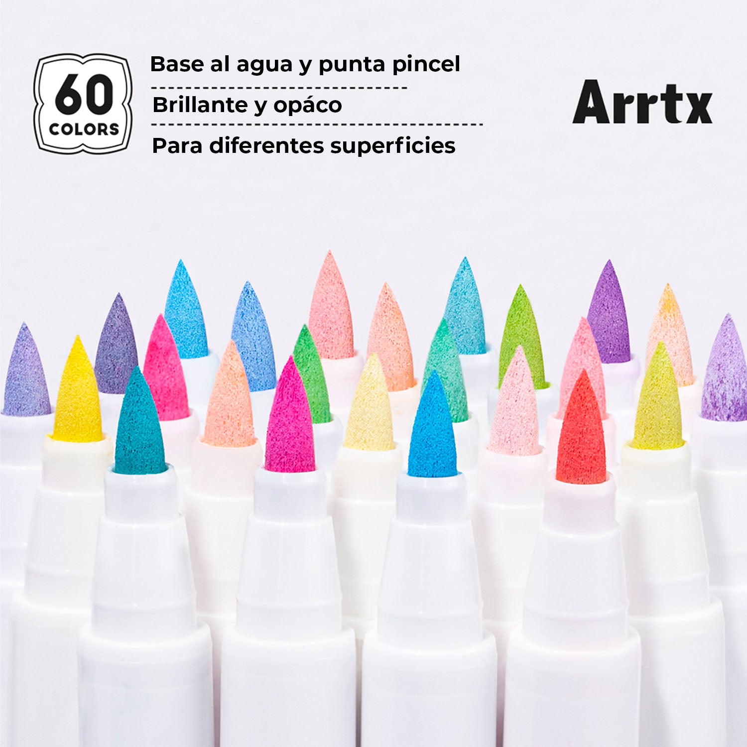 Marcadores Acrílicos Arrtx 60B | Punta Pincel | 60 colores Animé