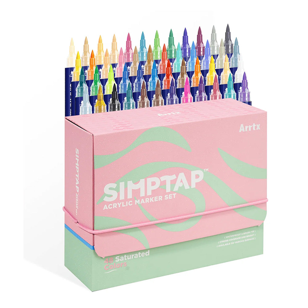 Marcadores Acrílicos Arrtx Simptap | Punta Pincel | 48 colores