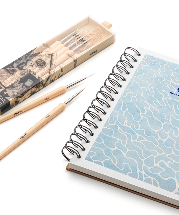 Set 5 Pinceles Para Detalles | Himi Miya Little Bird | Color Amarillo