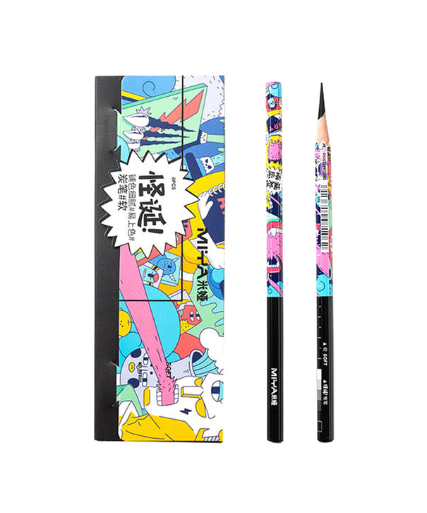 Set de lápices de carbón 8 unidades | Himi | Suave, neutro o duro