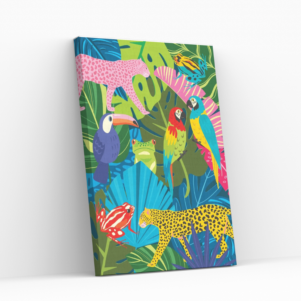 Pintura con Diamantes Jungla | 40x50 cm | Diamond Painting en Bastidor
