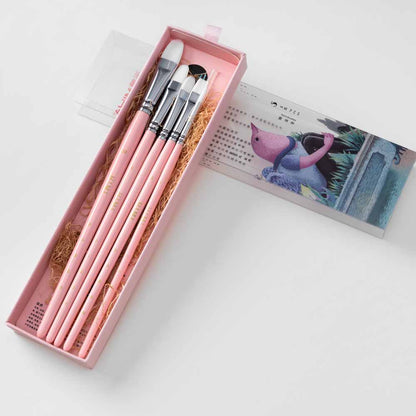 Set 5 Pinceles Distintas Técnicas | Himi Miya Little Bird | Color Rosado