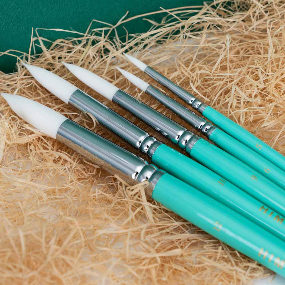 Set 5 Pinceles Acuarela | Himi Miya Little Bird | Color Verde