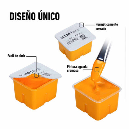 Gouache Himi 24 colores | 30 ml | Estuche Rosado (sin pinceles)