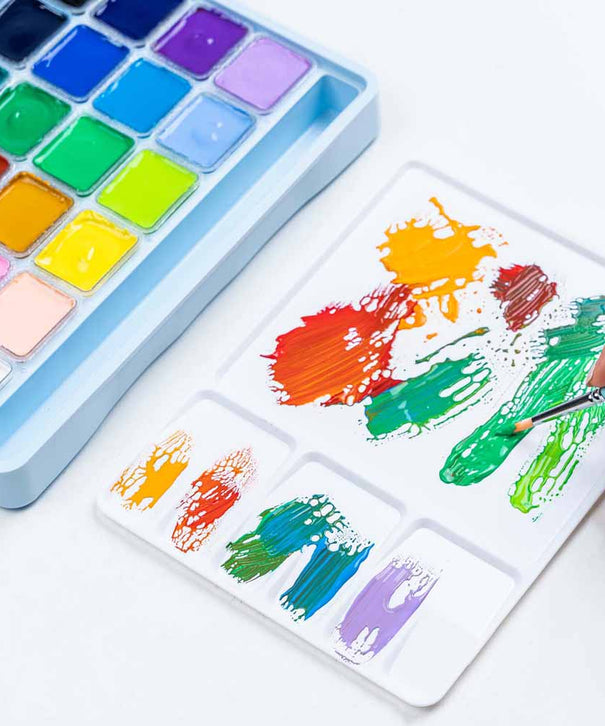 Gouache Himi 24 colores | 30 ml | Estuche Celeste (sin pinceles)